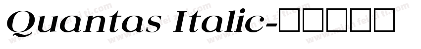 Quantas Italic字体转换